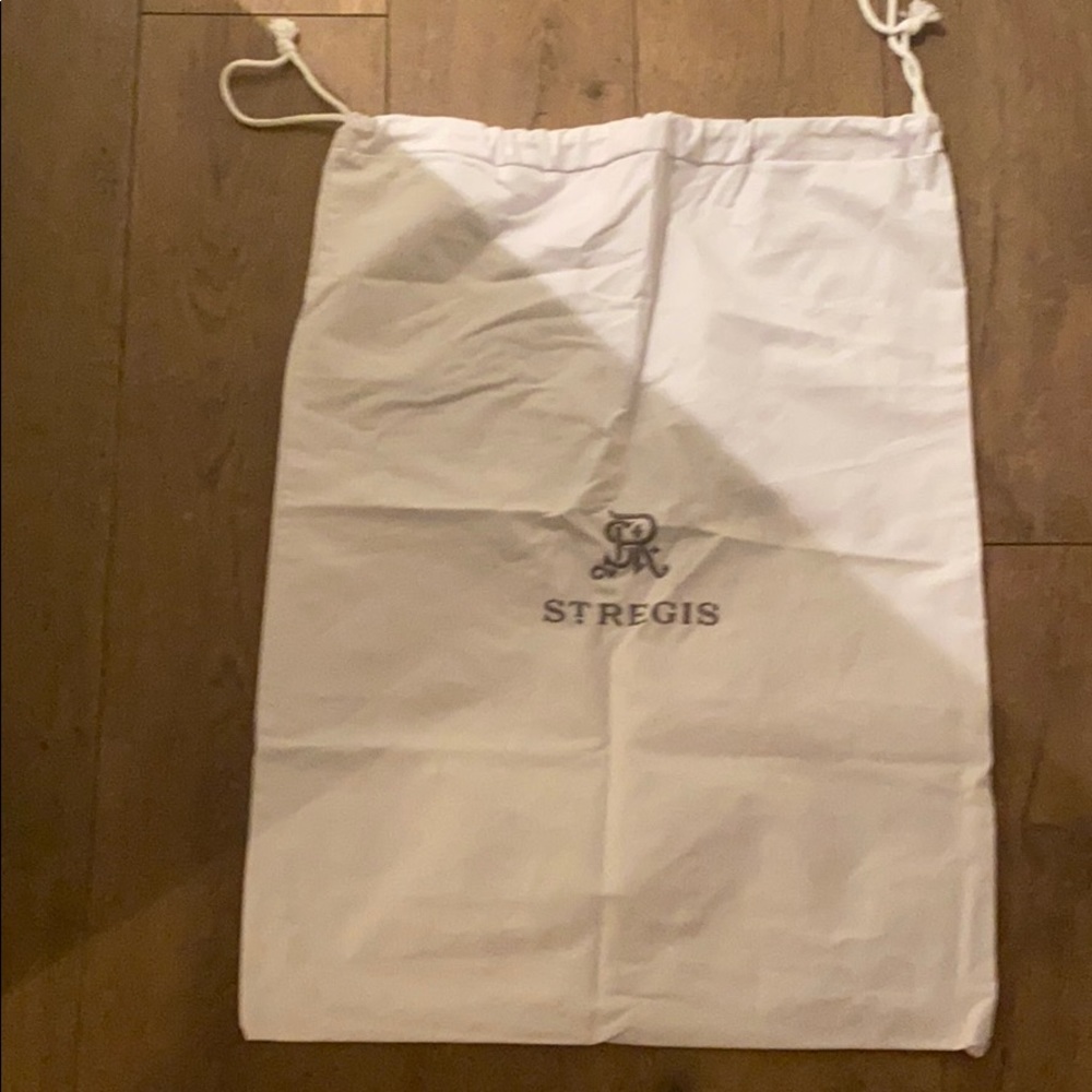 St. Regis Hotel white dustbag - approx 18.5 by 25"